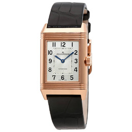 Jaeger LeCoultre Reverso Classic Medium Duetto Silvered guilloche Automatic Ladies Watch q2572420