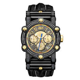 JBW Men's 10 YR Anniversary Phantom 1.96 ctw Diamond & Chronograph Watch jb-6215-10b
