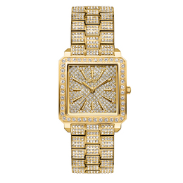 JBW Cristal Quartz Diamond Crystal Gold Dial Ladies Watch grandtime