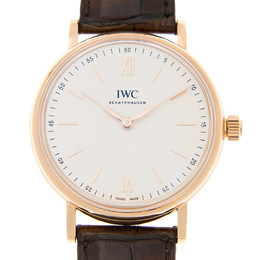 IWC Portofino Silver-Plated Dial 18K Rose Gold Mens Watch iw511101