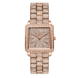 JBW Cristal Quartz Diamond Crystal Rose Dial Ladies Watch j6386b