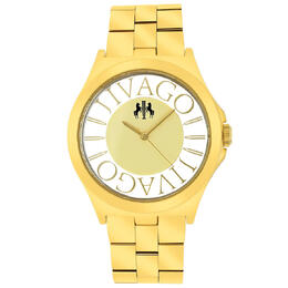 Jivago Fun Gold Dial Ladies Watch, Model JV8414 - Gold-tone Stainless Steel Case with Analog Quartz Movement