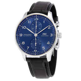 IWC Portuguese Chronograph Automatic Blue Dial Mens Watch iw371606