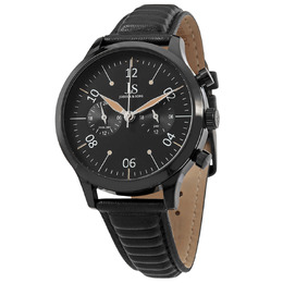 Joshua Mens Quartz Fashion Watch, Black Dial Composite Metal Case With Strap, Model: jx146bk