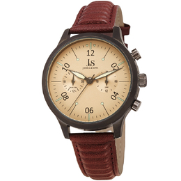 Joshua and Sons Quartz Beige Dial Mens Watch JX146GNBR