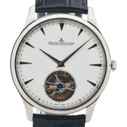 Jaeger LeCoultre Master Ultra Thin Tourbillon Silver Dial 8K White Gold Mens Watch q1323420