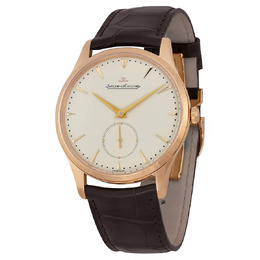 Jaeger LeCoultre Master Grande Ultra Thin Beige Dial Dark Brown Leather Mens Watch q1352420