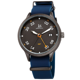 Joshua & Sons GMT Grey Dial Mens Watch - Model JX147GNBU