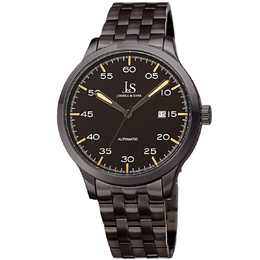 Joshua and Sons Quartz Black Dial Mens Watch Model JX149BK