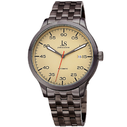 Joshua & Sons Mens Watch Quartz Beige Dial JX149GN