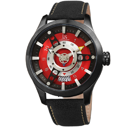 Joshua and Sons Quartz Red Dial Ladies Watch JX150BKRD