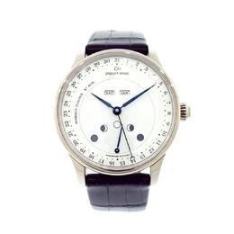 Pre-owned Jaquet Droz Les Lunes Hommage Geneve 1784 Automatic White Dial Mens Watch j0126