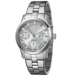 JBW Muse Chronograph Quartz Diamond Silver Dial Unisex Watch jb-6217-k