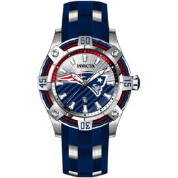 Invicta NFL New England Patriots Quartz Silver Dial Mens Watch 43300