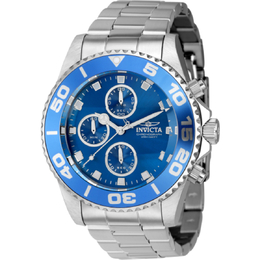 Invicta Pro Diver Chronograph Quartz Blue Dial Mens Watch 43406