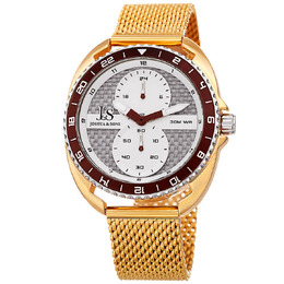 Joshua & Sons Military Time White Dial Mens Watch JX136YG, Sport Style