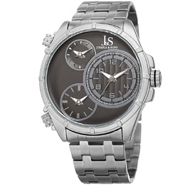 Joshua and Sons Quartz Gunmetal Dial Mens Watch JX128SSB