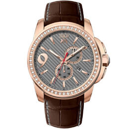 Jivago Gliese Gray Dial Brown Leather Mens Watch JV1532