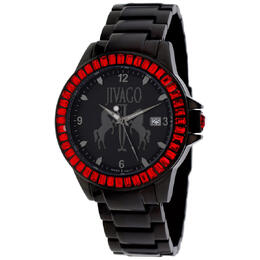 Jivago Folie Mens Analog Watch Black Dial Ion Plated