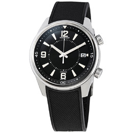 Jaeger LeCoultre Polaris Date Automatic Black Dial Mens Rubber Watch q9068670