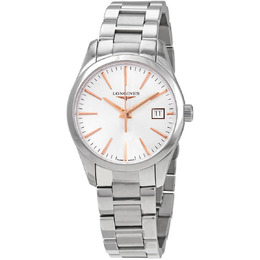 Longines Conquest Classic Quartz Silver Dial Ladies Watch l2.386.4.72.6