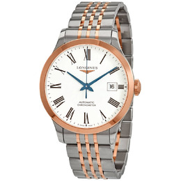 Longines Record Automatic White Dial Two-tone Mens Watch L28205117 l2.820.5.11.7
