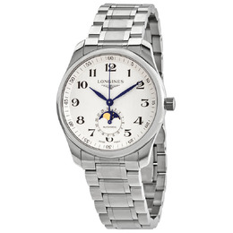 Longines Master Automatic Moonphase Silver Dial Mens Watch l29094786