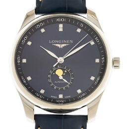 Longines Master Automatic Diamond Blue Dial Mens Watch l2.919.4.97.0