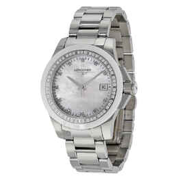 Longines Conquest Series Mother of Pearl Diamond Dial Stainless Steel Watch L3.281.0.87.6