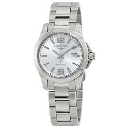 Longines Conquest Silver Dial Ladies 29.50 mm Watch l33764766