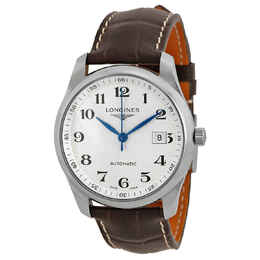 Longines Master Automatic Silver Dial Brown Leather Watch l27934783