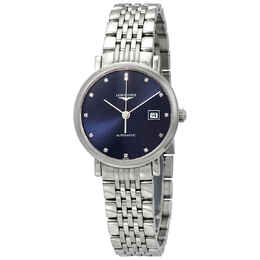 Longines Elegant Automatic Diamond Blue Dial Ladies Watch l4.310.4.97.6