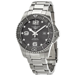 Longines Hydroconquest Automatic Grey Ceramic Bezel Mens 43 mm Watch L37824766 l3.782.4.76.6