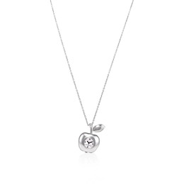 Marc Jacobs Quartz Silver Dial The Bauble Apple Pendant Ladies Necklace Watch mj0120179307