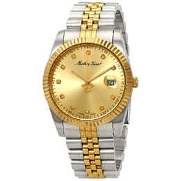 Mathey-Tissot Mathey II Quartz Crystal Gold Dial Mens Watch h710bdi
