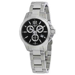 Longines Conquest Chronograph L33794566 - Analog Dress Watch with Date, Sapphire Crystal