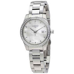 Longines Conquest Mother of Pearl Dial Ladies Watch l3.401.0.87.6