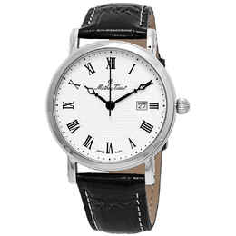 Mathey-Tissot City White Dial Black Leather Mens Watch h611251abr
