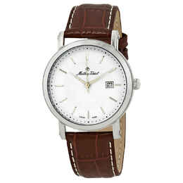Mathey-Tissot City White Dial Brown Leather Mens Watch h611251ai