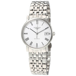 L4.809.4.11.6 Elegant Automatic White Dial Ladies Steel Watch