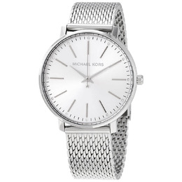 Michael Kors Pyper Quartz Crystal Silver Dial Ladies Watch mk4338