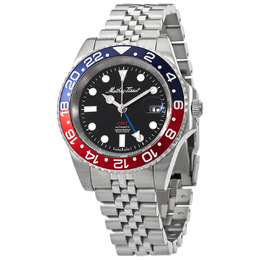 Mathey-Tissot GMT Automatic Black Dial Pepsi Bezel Mens Watch h903atar