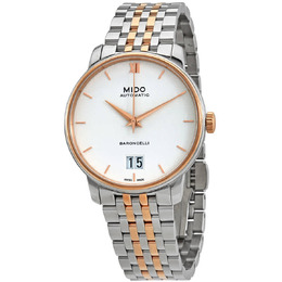 M0274262201800, Mido Baroncelli Automatic Mens Watch - White Dial