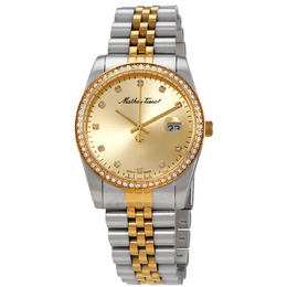 Mathey-Tissot Mathy IV Quartz Crystal Champagne Dial Mens Watch h709bdqi