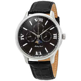 Mathey-Tissot Edmond Moon Phase Black Dial Mens Watch h1886ran