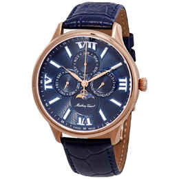 Mathey-Tissot Edmond Moon Phase Blue Dial Mens Watch h1886rpbu