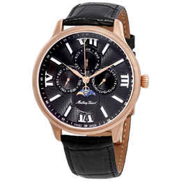 Mathey-Tissot Edmond Moon Phase Black Dial Mens Watch h1886rpn