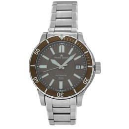 Pre-owned Maurice Lacroix Miros Diver Automatic Brown Dial Mens Watch mi6028-ss072-730