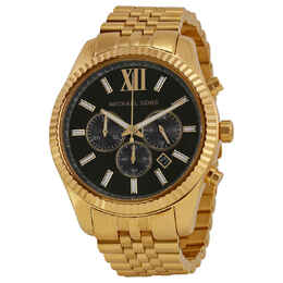 Michael Kors Lexington Chronograph Black Dial Mens Watch mk8286