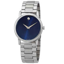 Movado Classic Museum Quartz Navy Dial Mens Watch 2100015